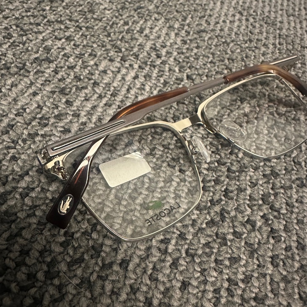 Lacoste L2295 033 Rectangular Eyeglasses Frames Ruthenium Tortoise 53-18-145 - Picture 8 of 8